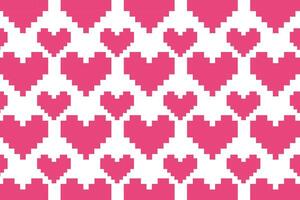 Vector love heart pattern, vector hand drawn Valentine's Day pattern, Valentine's Day background.