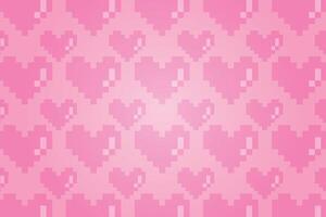 Vector love heart pattern, vector hand drawn Valentine's Day pattern, Valentine's Day background.