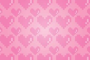 Vector love heart pattern, vector hand drawn Valentine's Day pattern, Valentine's Day background.