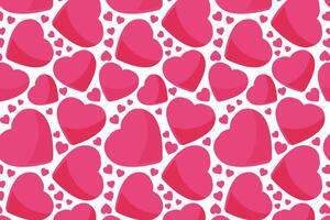 Vector love heart pattern, vector hand drawn Valentine's Day pattern, Valentine's Day background.