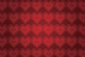 Vector love heart pattern, vector hand drawn Valentine's Day pattern, Valentine's Day background.