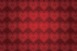 Vector love heart pattern, vector hand drawn Valentine's Day pattern, Valentine's Day background.