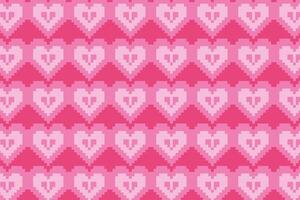 Vector love heart pattern, vector hand drawn Valentine's Day pattern, Valentine's Day background.