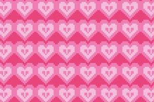 Vector love heart pattern, vector hand drawn Valentine's Day pattern, Valentine's Day background.