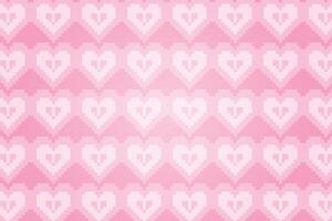 Vector love heart pattern, vector hand drawn Valentine's Day pattern, Valentine's Day background.