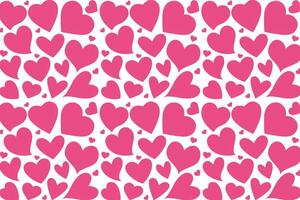 Vector love heart pattern, vector hand drawn Valentine's Day pattern, Valentine's Day background.