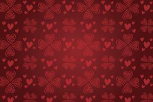 Vector love heart pattern, vector hand drawn Valentine's Day pattern, Valentine's Day background.