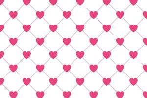 Vector love heart pattern, vector hand drawn Valentine's Day pattern, Valentine's Day background.