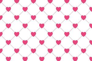 Vector love heart pattern, vector hand drawn Valentine's Day pattern, Valentine's Day background.