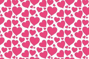 Vector love heart pattern, vector hand drawn Valentine's Day pattern, Valentine's Day background.