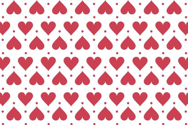 Vector love heart pattern, vector hand drawn Valentine's Day pattern, Valentine's Day background.
