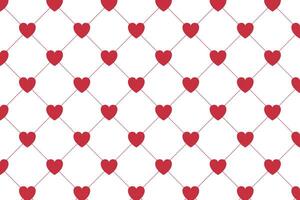 Vector love heart pattern, vector hand drawn Valentine's Day pattern, Valentine's Day background.