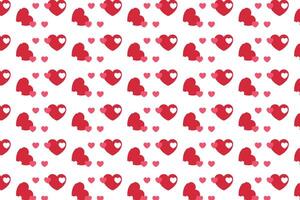 Vector love heart pattern, vector hand drawn Valentine's Day pattern, Valentine's Day background.