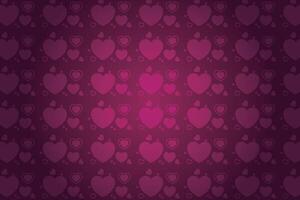 Vector love heart pattern, vector hand drawn Valentine's Day pattern, Valentine's Day background.