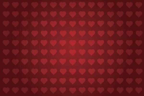 Vector love heart pattern, vector hand drawn Valentine's Day pattern, Valentine's Day background.