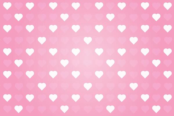 Vector love heart pattern, vector hand drawn Valentine's Day pattern, Valentine's Day background.