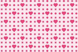 Vector love heart pattern, vector hand drawn Valentine's Day pattern, Valentine's Day background.
