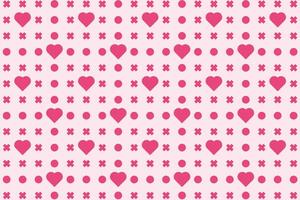 Vector love heart pattern, vector hand drawn Valentine's Day pattern, Valentine's Day background.