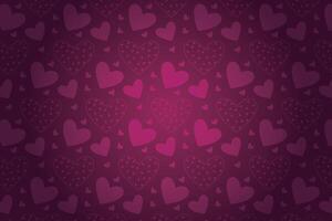 Vector love heart pattern, vector hand drawn Valentine's Day pattern, Valentine's Day background.