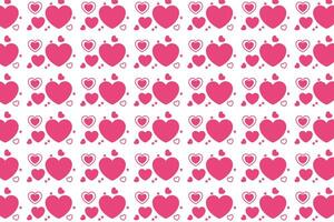 Vector love heart pattern, vector hand drawn Valentine's Day pattern, Valentine's Day background.