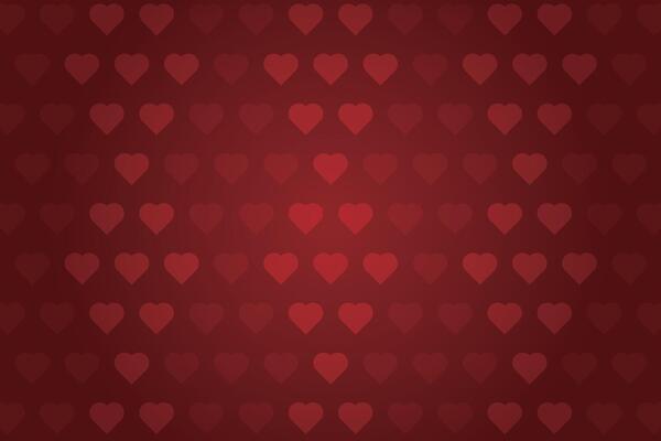 Vector love heart pattern, vector hand drawn Valentine's Day pattern, Valentine's Day background.