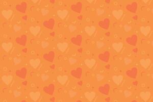 Vector love heart pattern, vector hand drawn Valentine's Day pattern