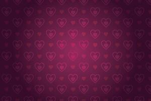 Vector love heart pattern, vector hand drawn Valentine's Day pattern