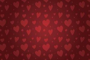 Vector love heart pattern, vector hand drawn Valentine's Day pattern