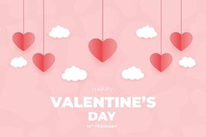 Valentine's Day background, Happy Valentine's Day banner vector