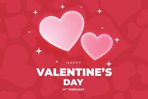 Valentine's Day background, Happy Valentine's Day banner vector