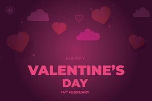 Valentine's Day background, Happy Valentine's Day banner vector