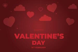 Valentine's Day background, Happy Valentine's Day banner vector