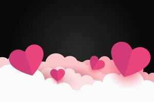 Valentine's Day background, Happy Valentine's Day banner vector