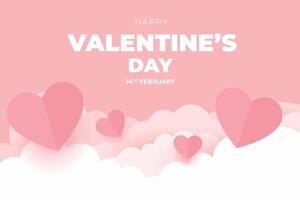 Valentine's Day background, Happy Valentine's Day banner vector