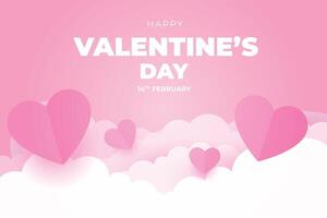 Valentine's Day background, Happy Valentine's Day banner vector