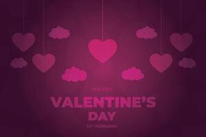 Valentine's Day background, Happy Valentine's Day banner vector