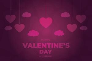 Valentine's Day background, Happy Valentine's Day banner vector