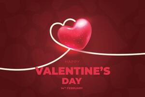 Valentine's Day background, Happy Valentine's Day banner vector