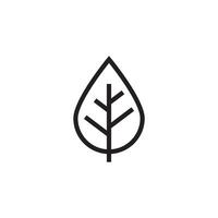 Leaf simple icon Vector template.