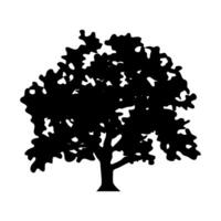 Vector illustration of a tree silhouette icon for websites