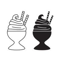 Ice cream icon vector illustration. flat icon for apps and websites