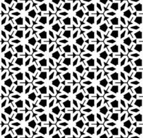 Black and white seamless abstract pattern. Background and backdrop. Grayscale ornamental design. Mosaic ornaments. Vector graphic illustration.