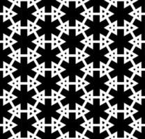 Black and white seamless abstract pattern. Background and backdrop. Grayscale ornamental design. Mosaic ornaments. Vector graphic illustration.