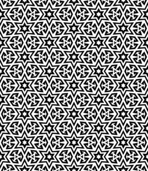 patrón abstracto sin costuras en blanco y negro. fondo y telón de fondo. diseño ornamental en escala de grises. vector