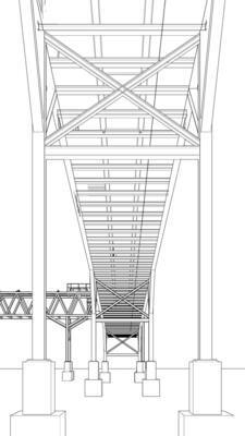 3D illustration of industrial project
