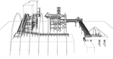 3d ilustración de industrial proyecto vector