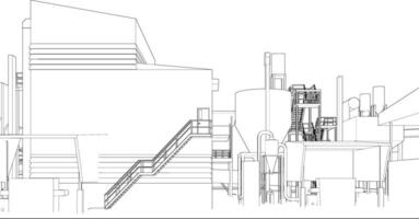 3d ilustración de industrial proyecto vector