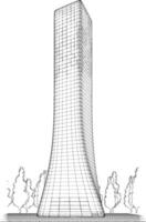 3d ilustración de edificio en concepto vector