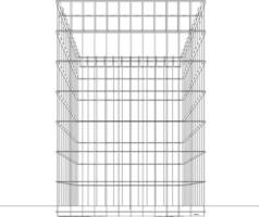 3d ilustración de edificio en concepto vector