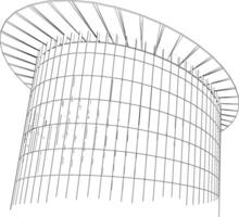 3D illustration of Building in concept vector